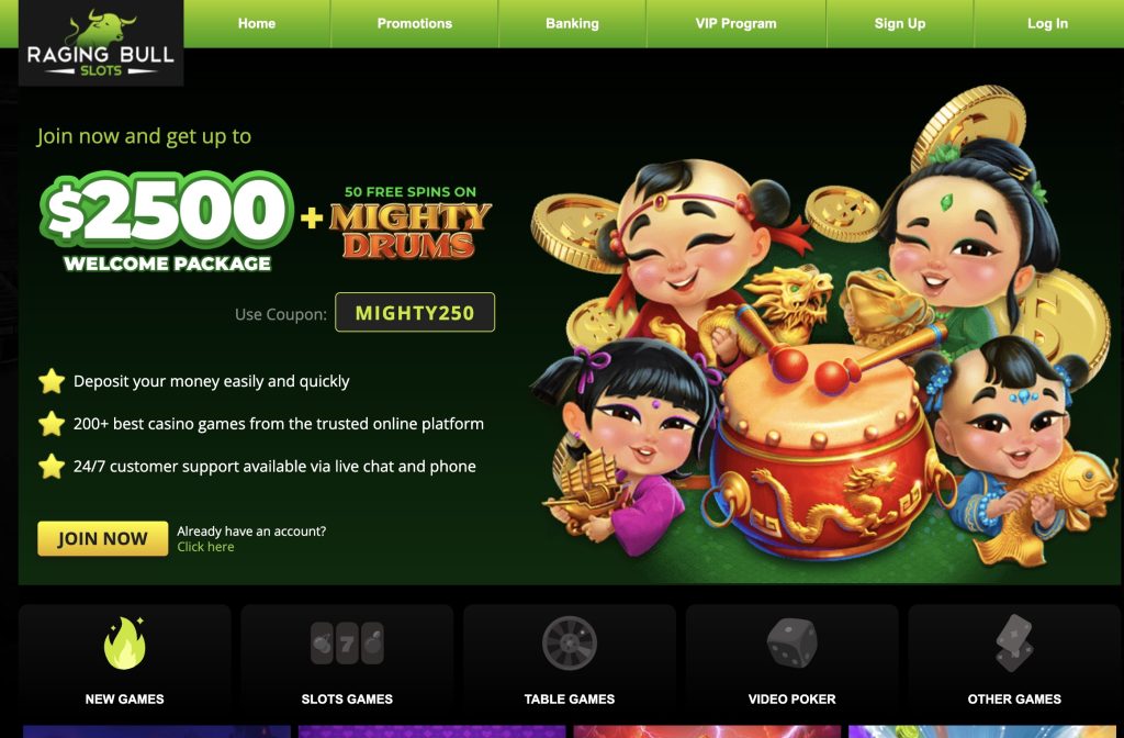 Raging Bull Slots Online Casino in Pennsylvania